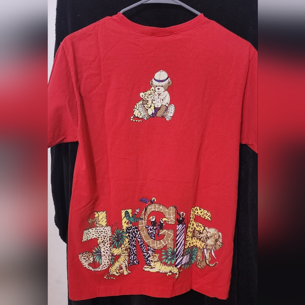 VINTAGE Jungle Adventure Shirt - Red This Is A Adult Small Shirt.
